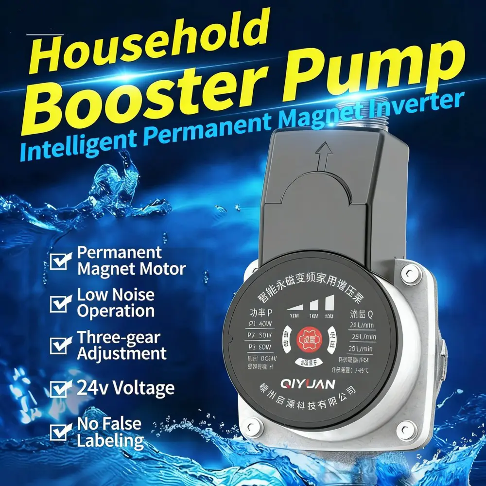 বুদ্ধিমান স্থায়ী চুম্বক পরিবর্তনশীল ফ্রিকোয়েন্সি নীরব বুস্টার পাম্প